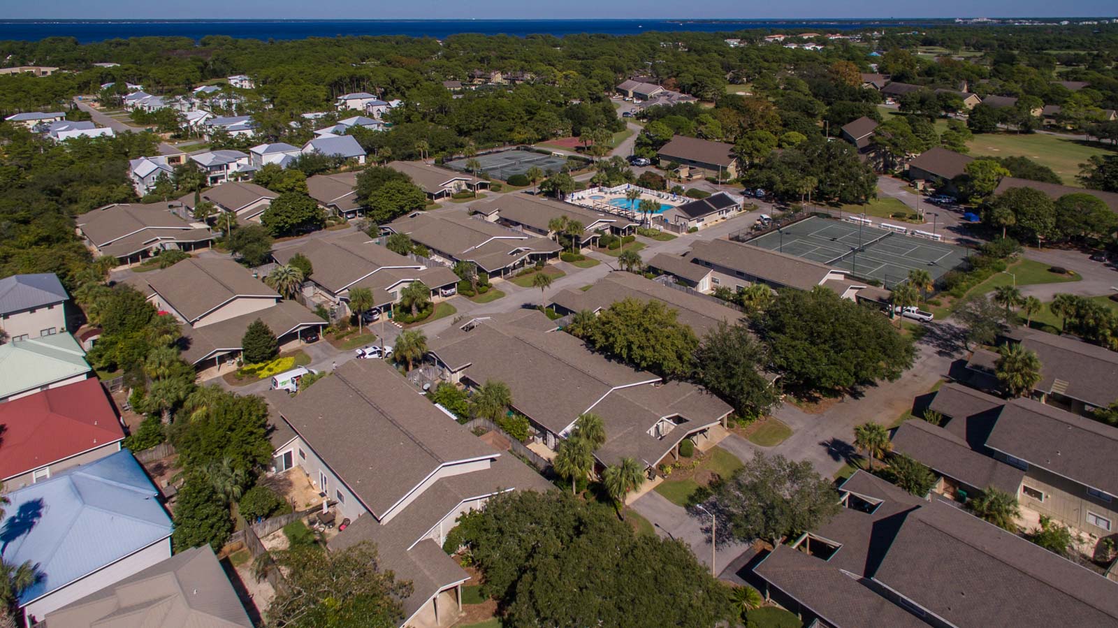Seascape Condo Association aerial view taken from a drone