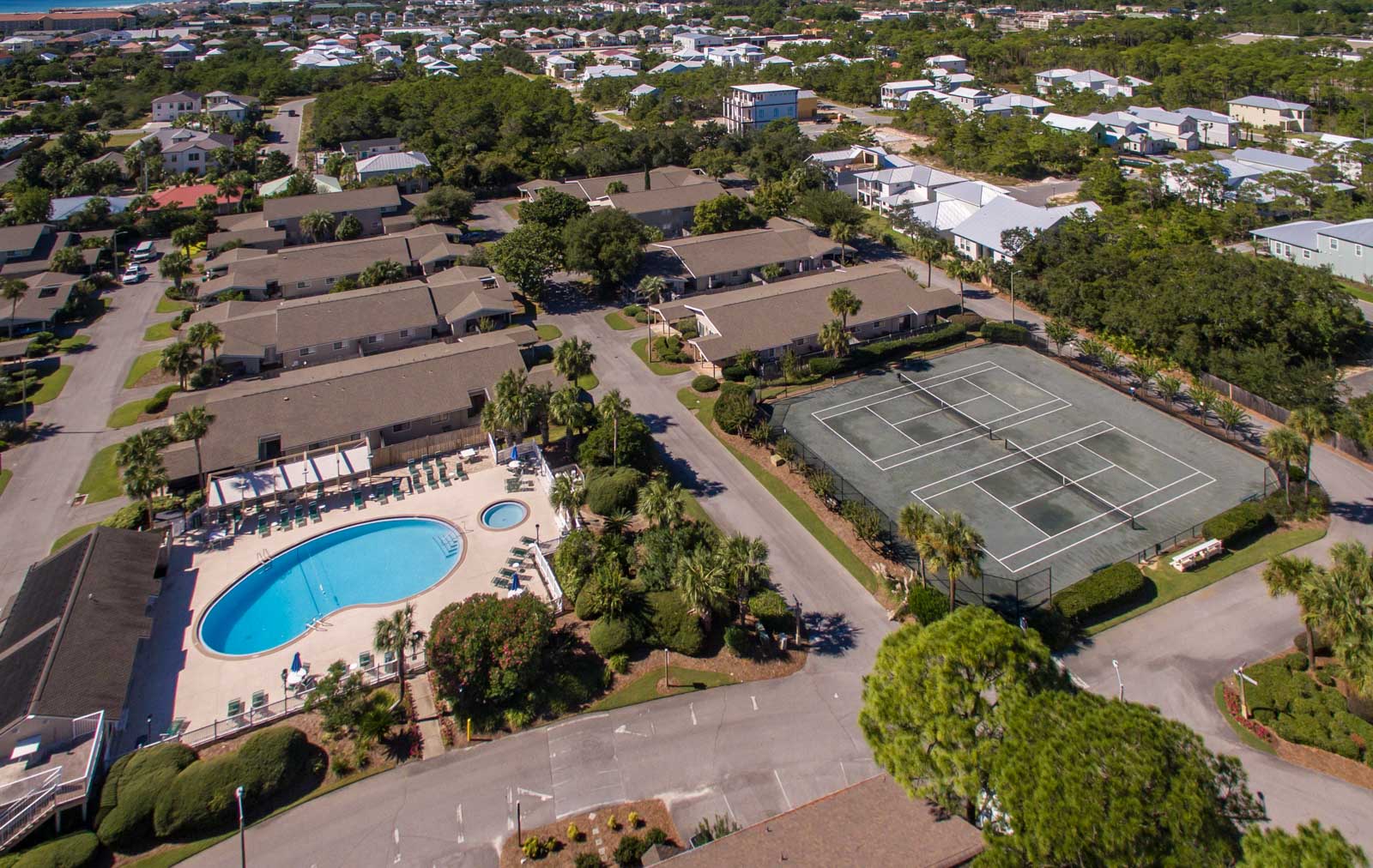 Seascape Condo Association aerial view taken from a drone