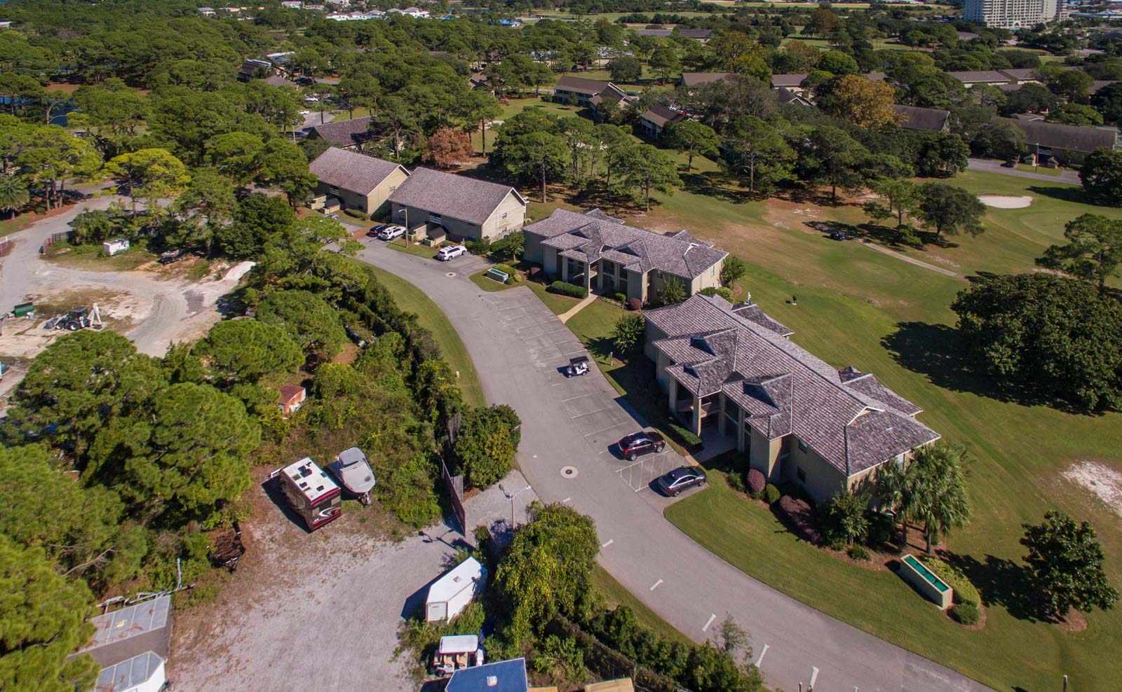 Seascape Condo Association aerial view taken from a drone