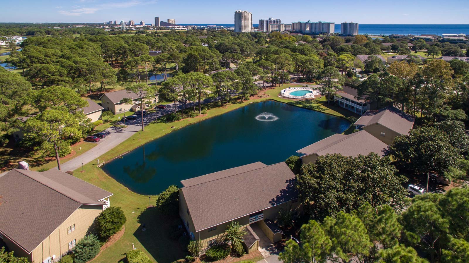 Seascape Condo Association aerial view taken from a drone