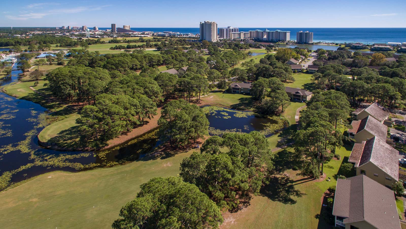 Seascape Condo Association aerial view taken from a drone