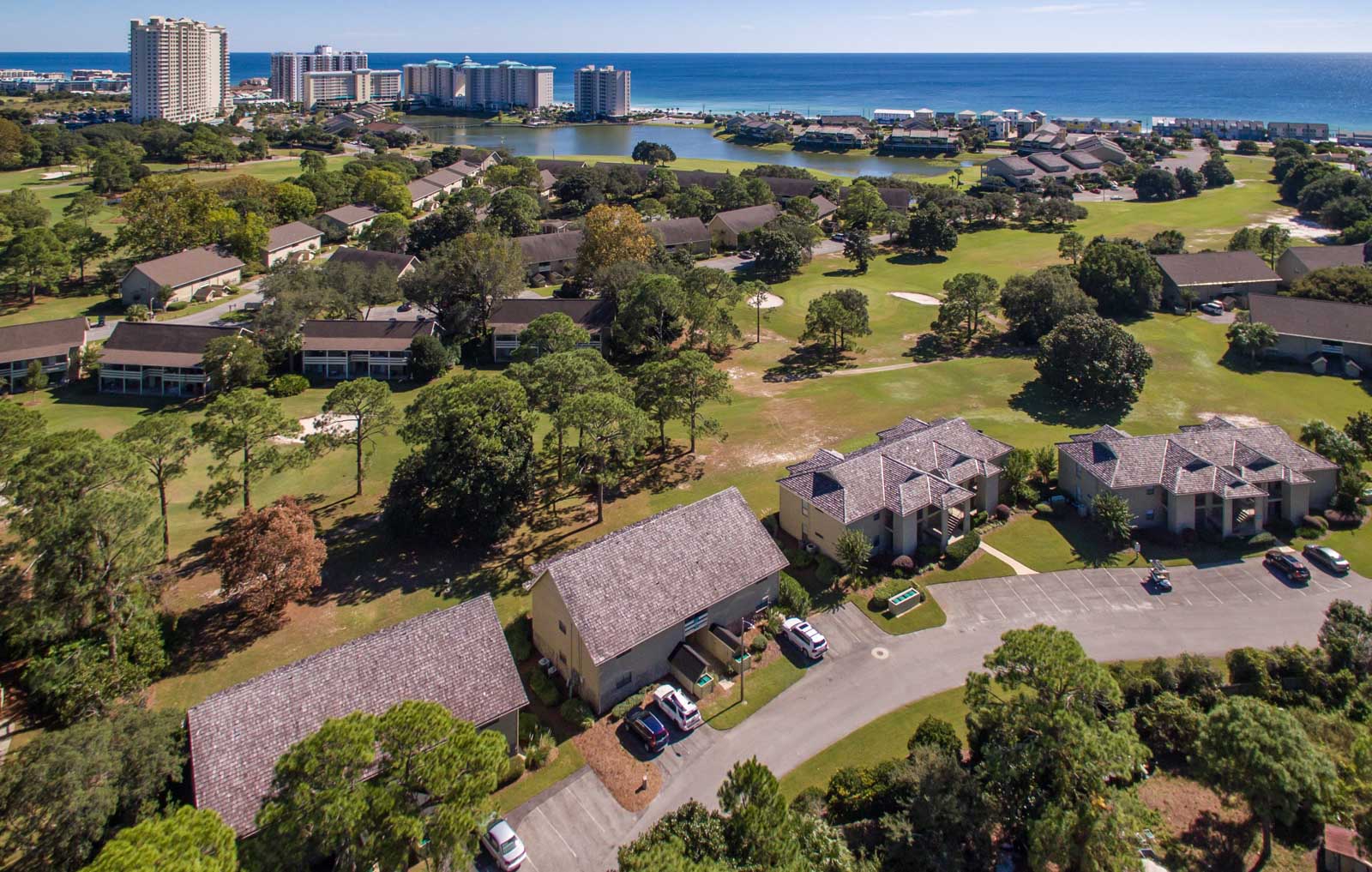 Seascape Condo Association aerial view taken from a drone