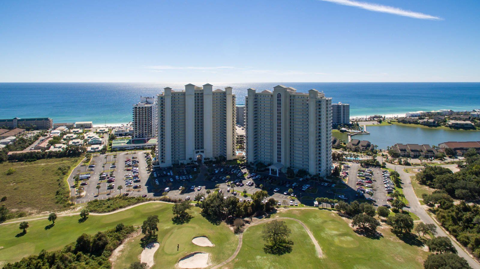 Seascape Condo Association aerial view taken from a drone