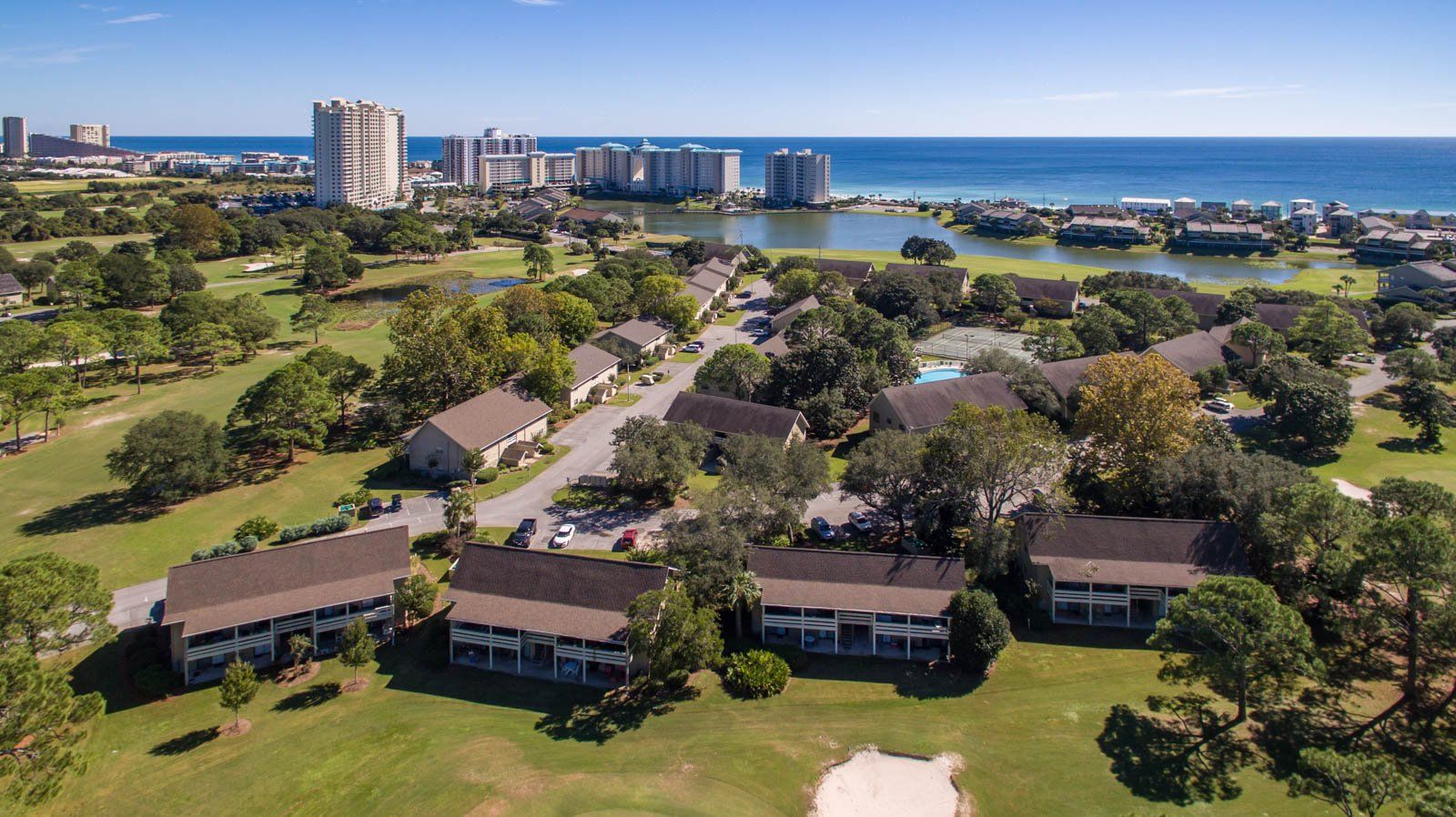 Seascape Condo Association aerial view taken from a drone