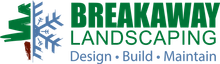 The logo for breakaway landscaping design build maintain