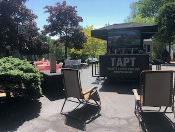 TAPT Bar Trailer and games for college graduation party in Pittstown, New Jersey
