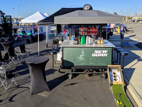 TAPT Bar Trailer and tailgating rentals for executive tailgate party at Metlife, Stadium