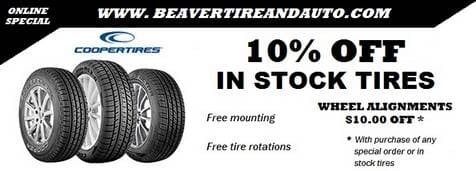 Tire Coupon - Beaver Tire and Service
