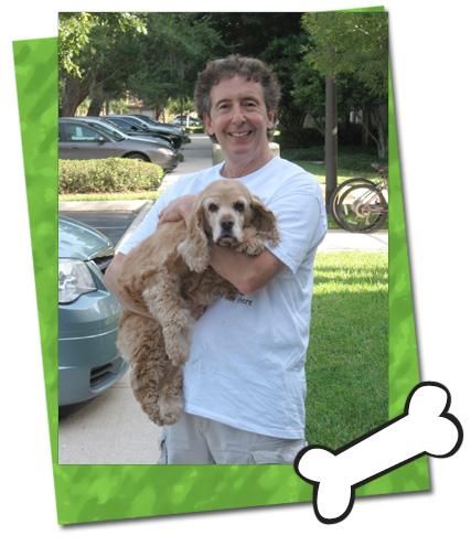 Chuck Siegel holding dog