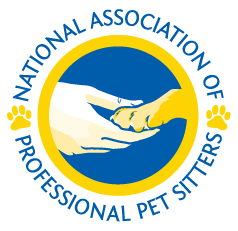 A logo for the national association of professional pet sitters