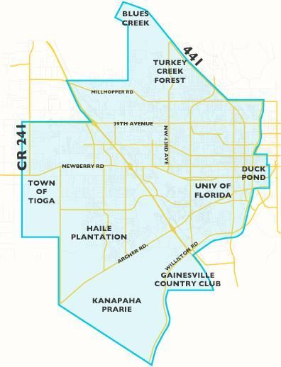 Service area map for Daytime Dogs