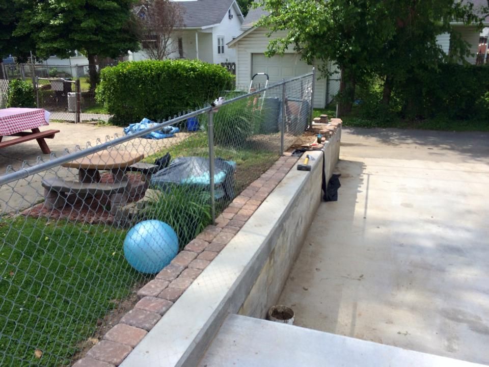 backyard retaining wall