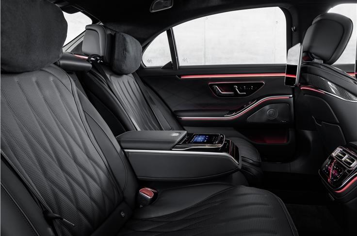 Mercedes-AMG-S63-Plug-in-Hybrid-Vehicle-interior-rear-car-charger-uk-news