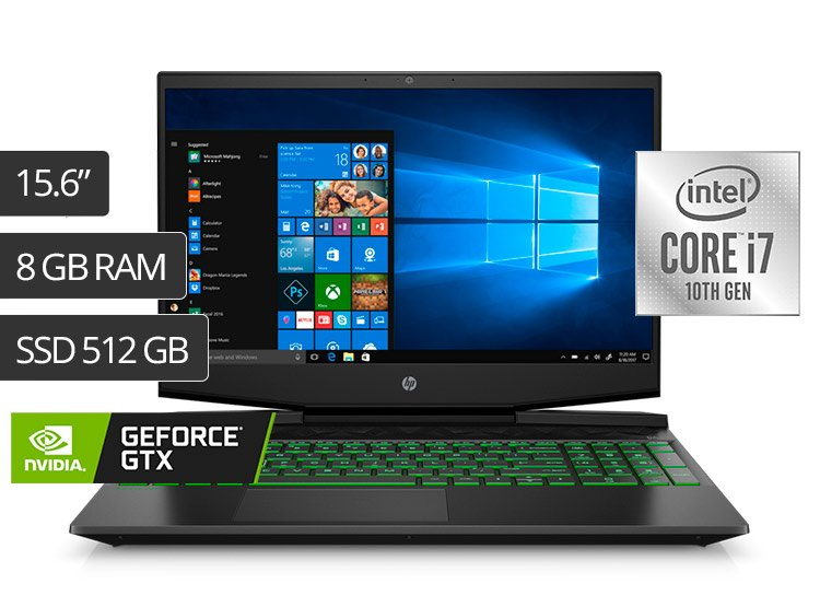 Portátil para juegos HP con pantalla de 15,6