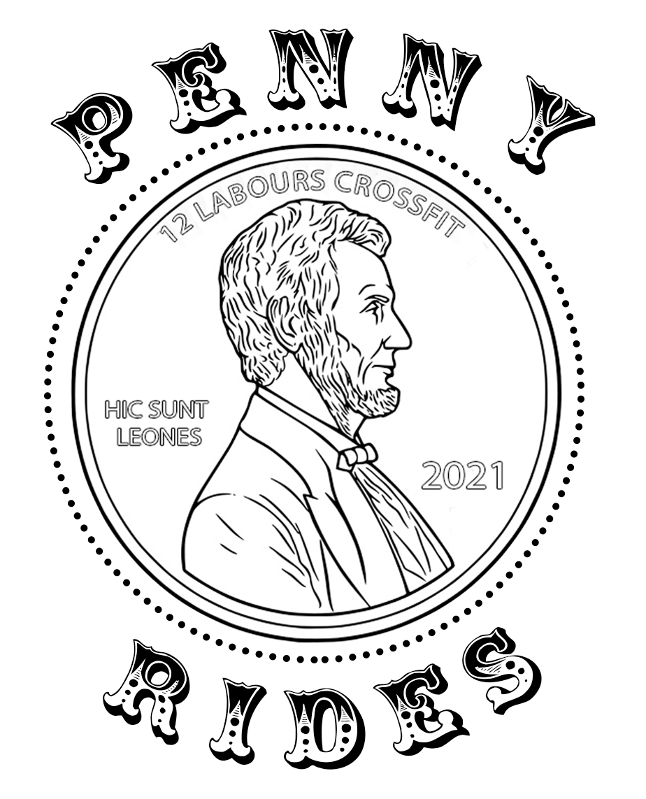 A black and white drawing of abraham lincoln on a penny.