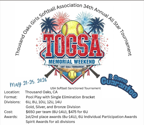 TOGSA Memorial Day Tournament Flyer