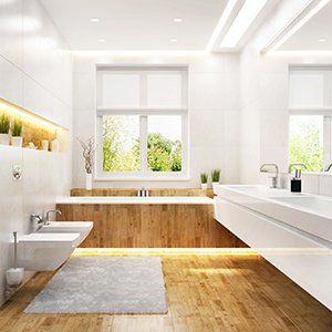 Luxury White Bathroom — Nokomis, FL — Bay Pointe Kitchen and Bath