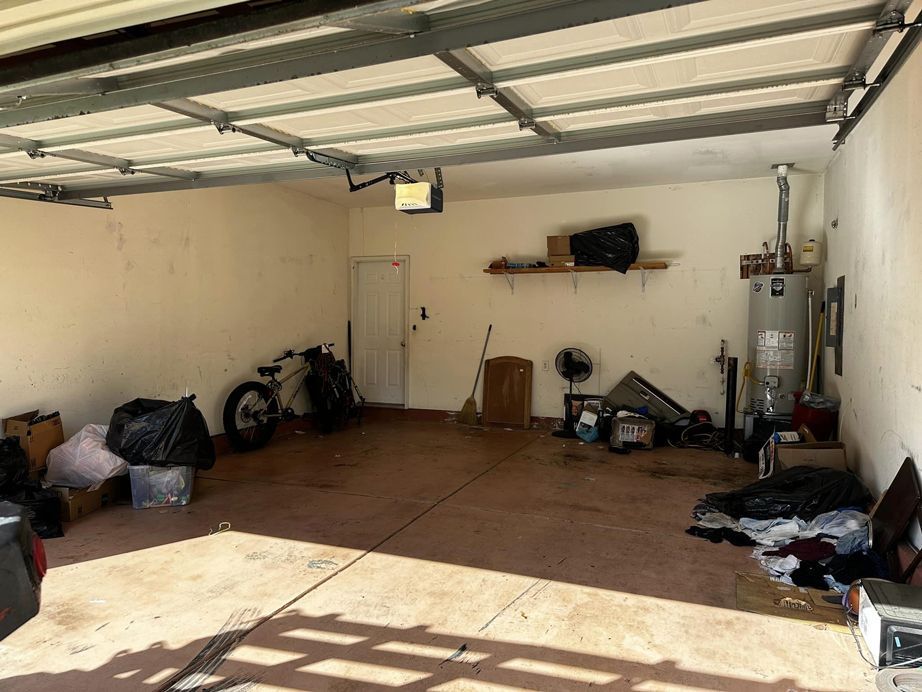 garage with junk in it. cleanouts
