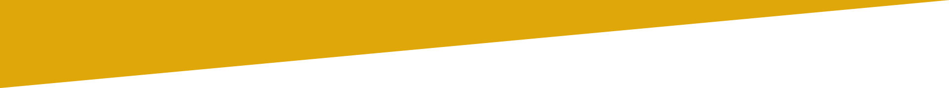 A close up of a yellow triangle on a white background.