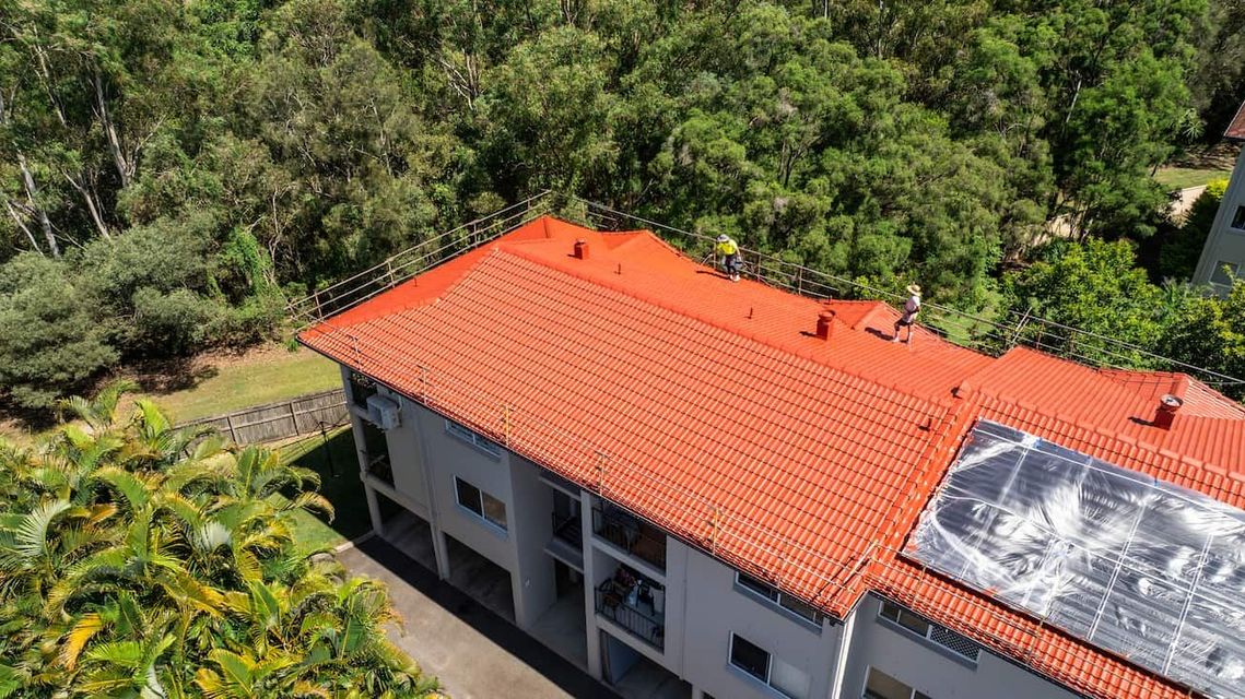A roof restoration in Labrador