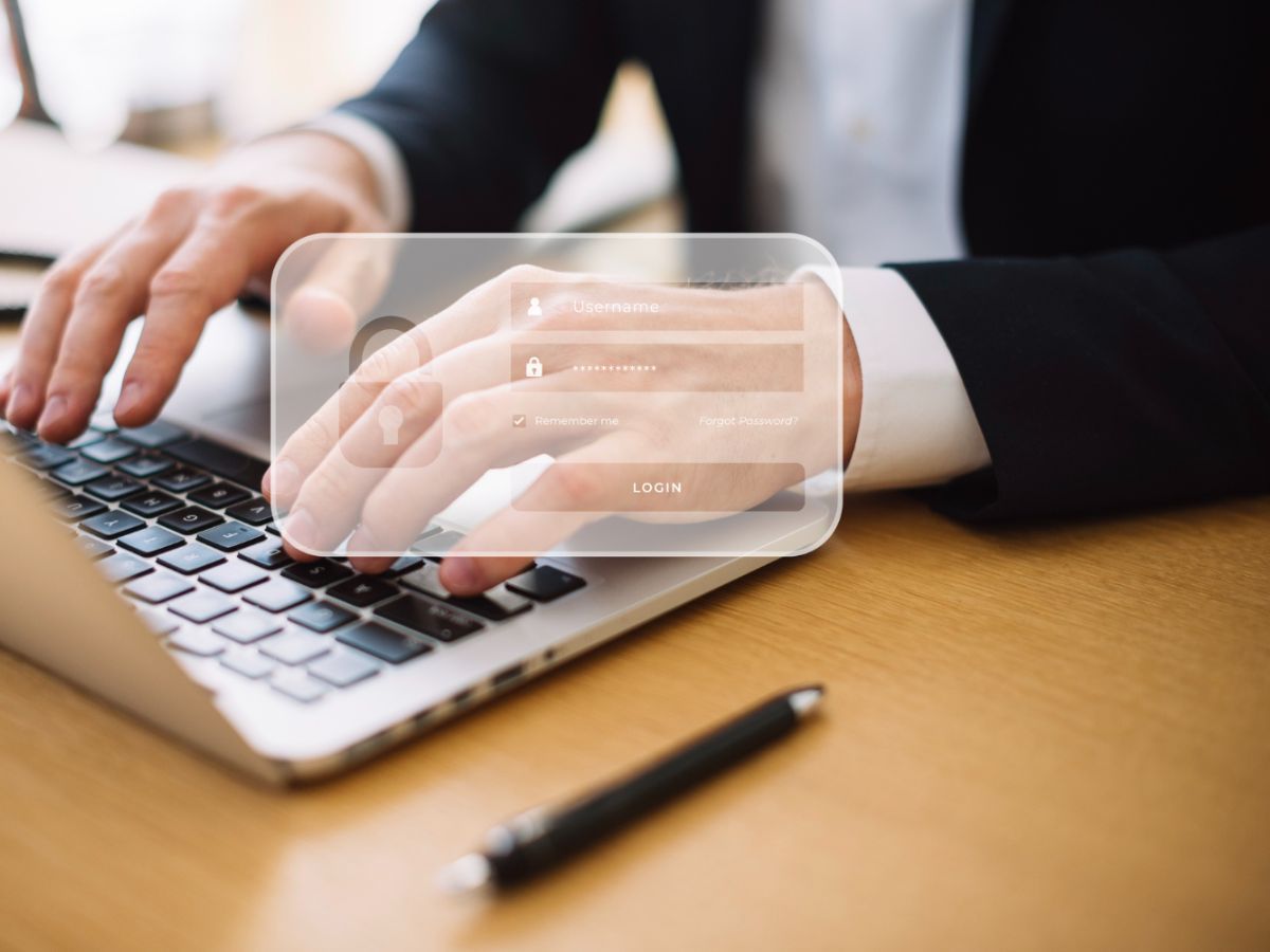 A biller logs into their practice management software using a strong password.