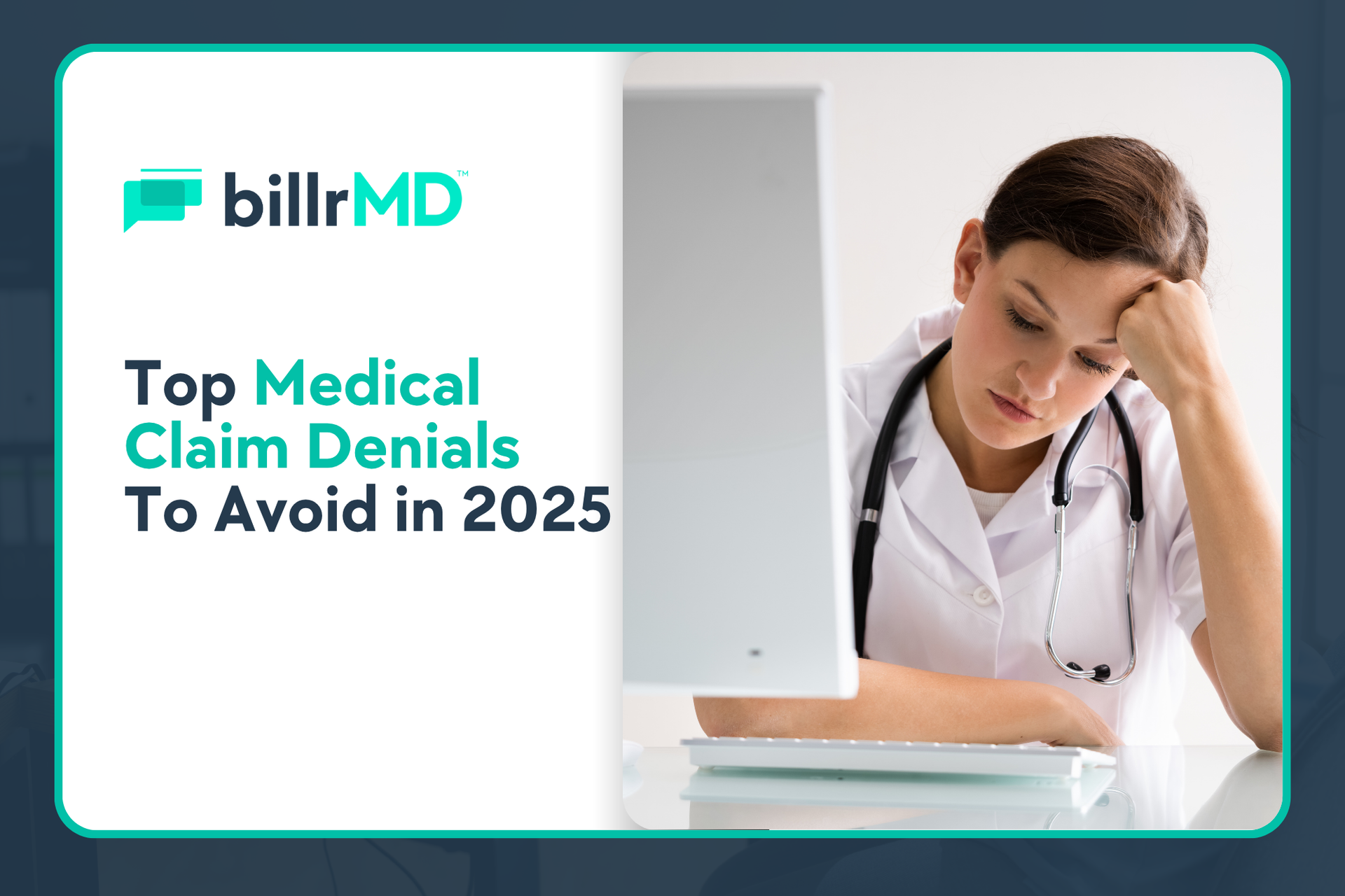 A doctor stresses over denied medical claims, figuring out how to reduce claims in medical billing.