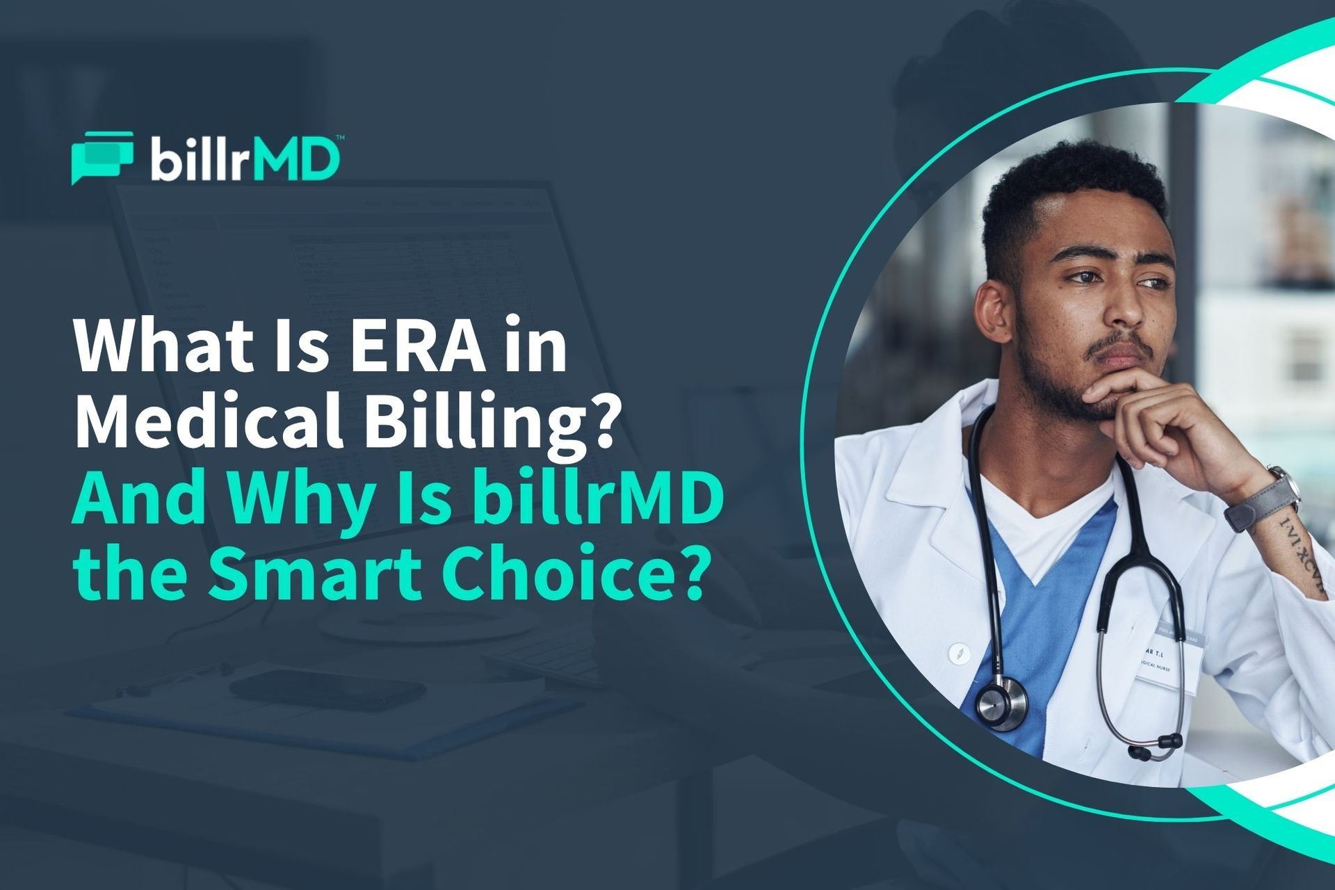 A healthcare worker pauses at their desk, contemplating how ERA in medical billing can lessen the ad