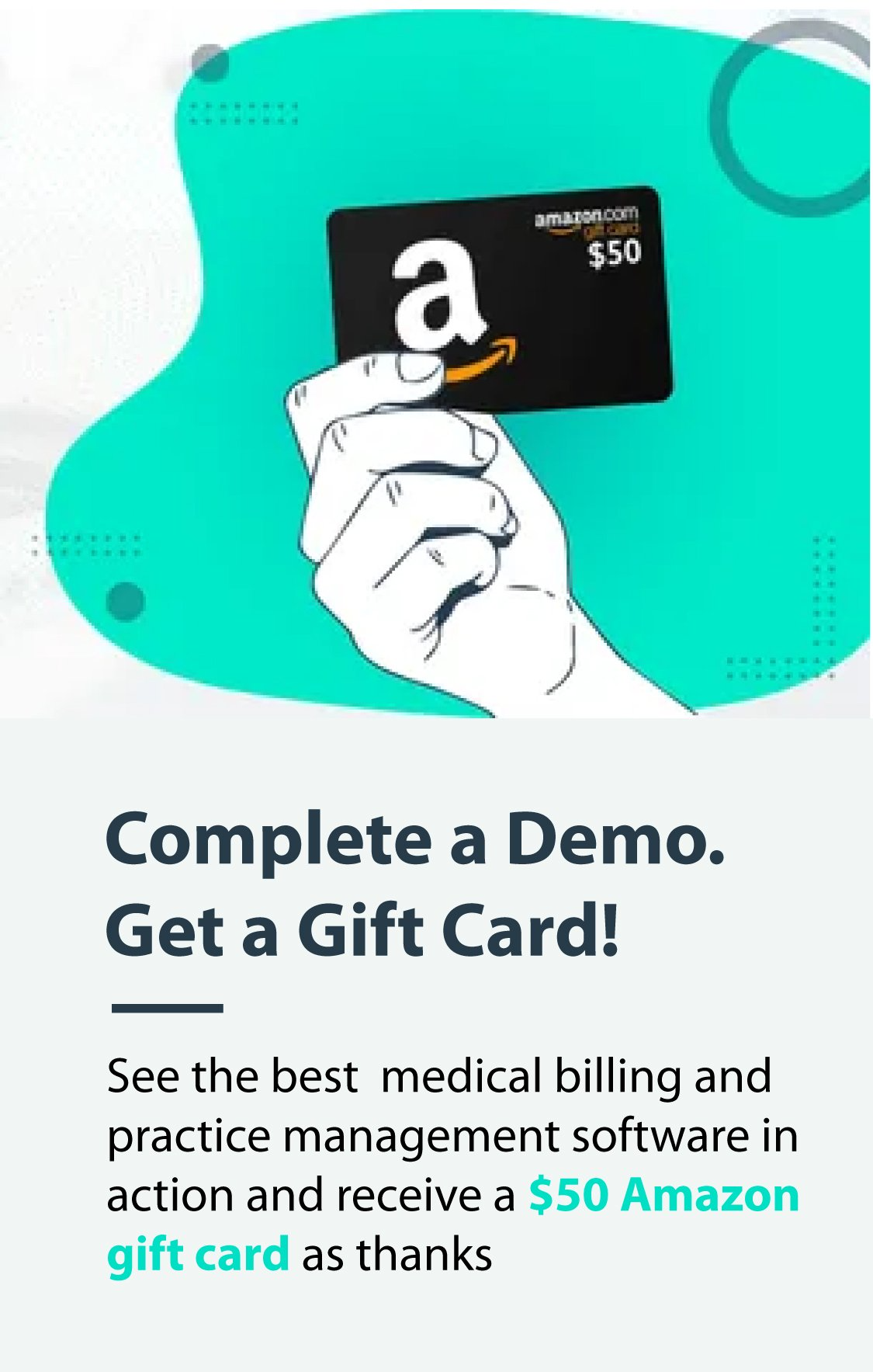 A person is holding an amazon gift card in their hand.