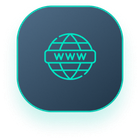 An icon of a globe with the word www on it