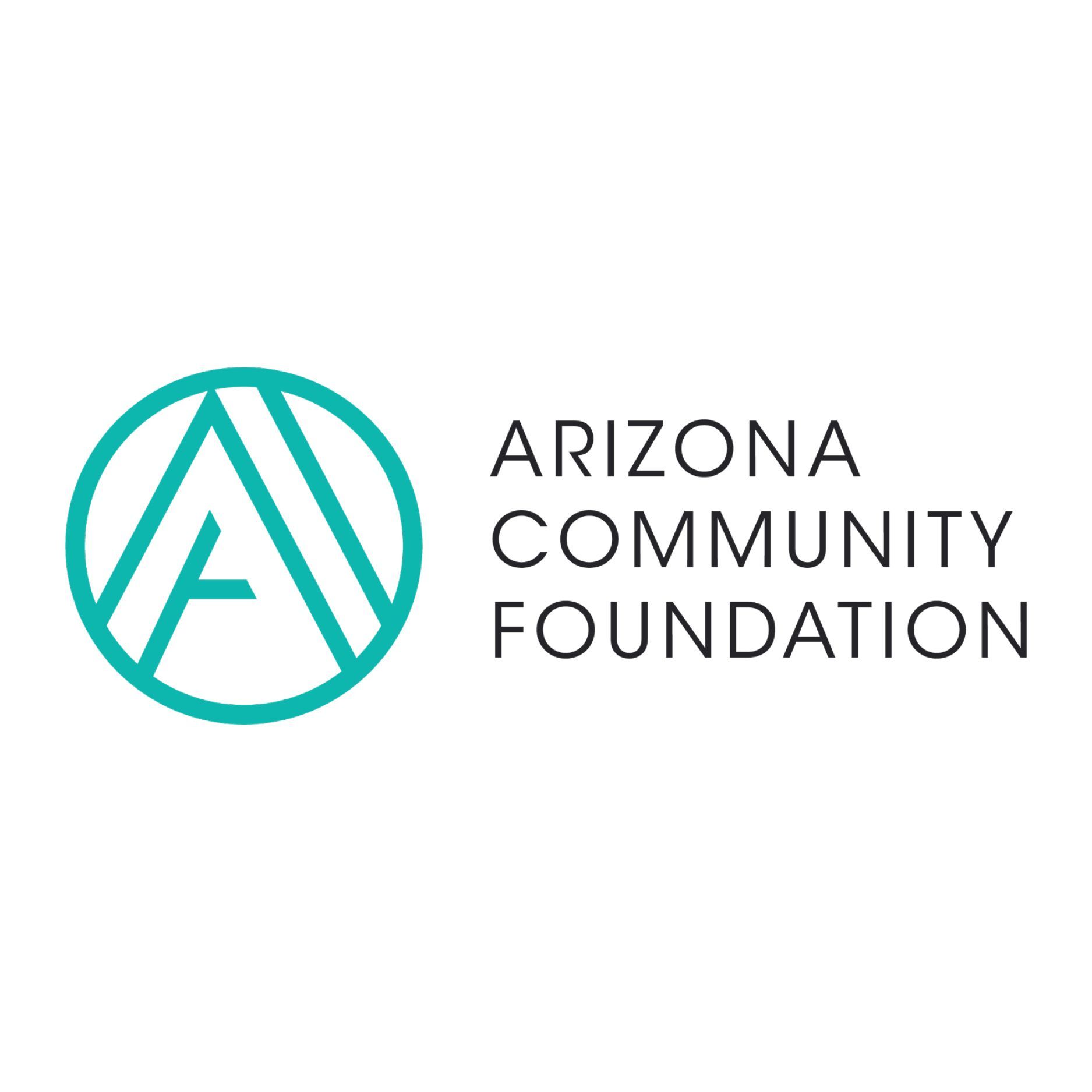 Arizona Community Foundation logo: teal circle around a stylized