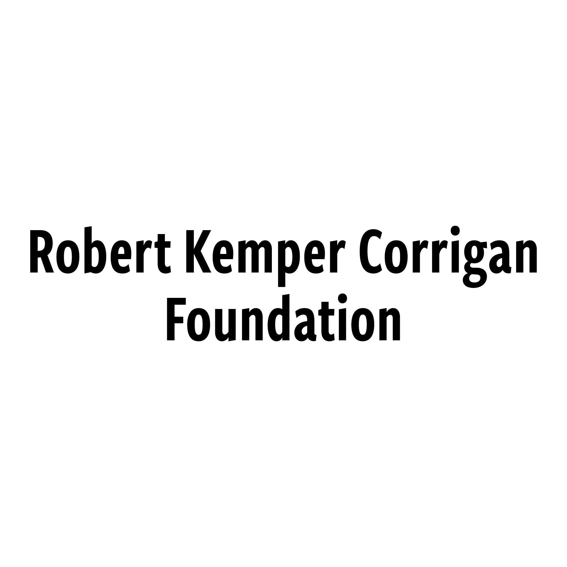 Robert Kemper Corrigan Foundation logo in black text.