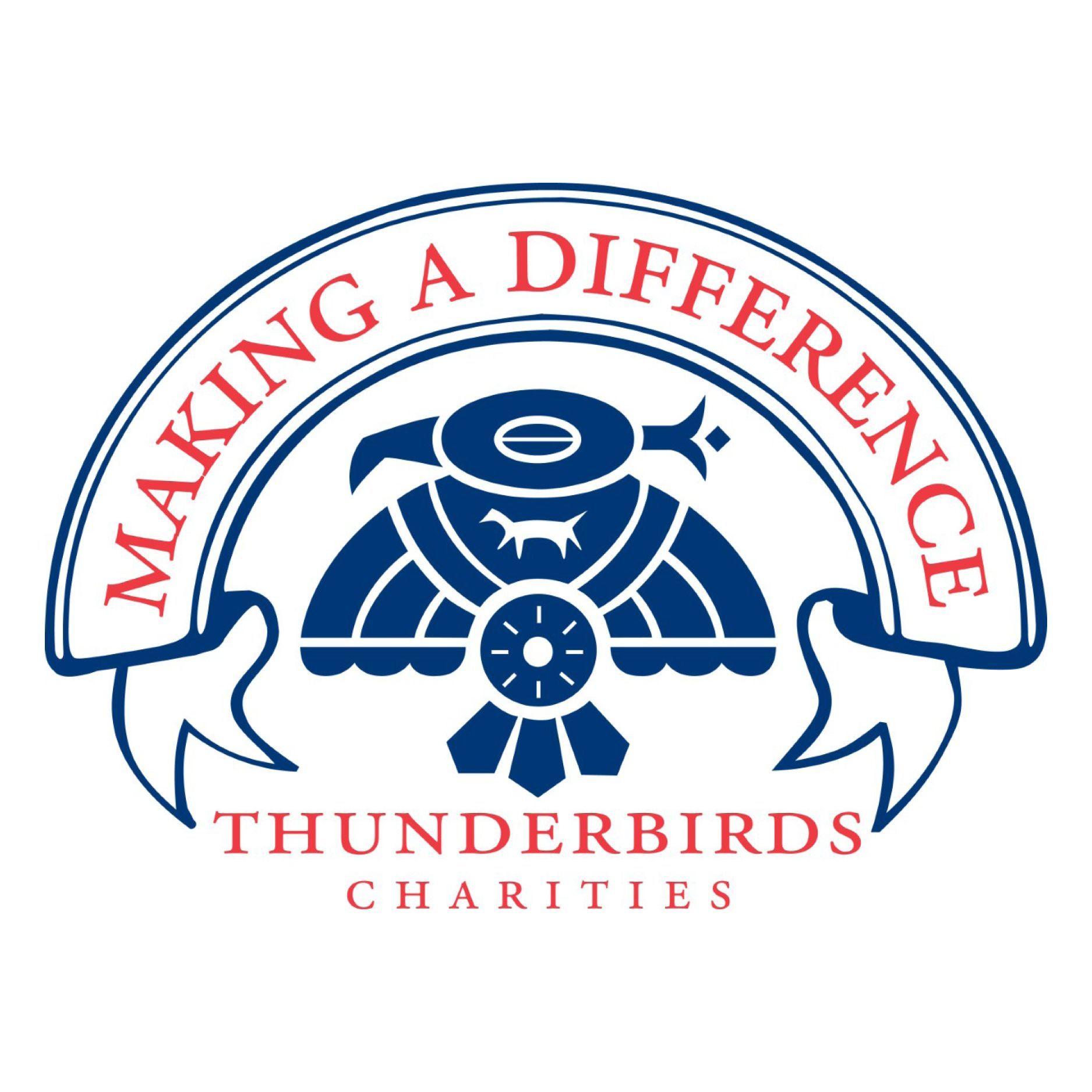 Logo of Thunderbird Charities: a blue and white Thunderbird.