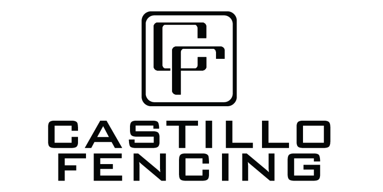 The logo for castillo fencing is black and white.