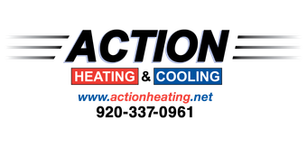 The logo for action heating and cooling is shown on a white background.