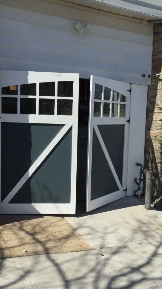 Stylish Garage Doors Featuring White Trim