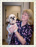 Roberta Cook Holding A Dog — Hopewell, VA — Hopewell Animal Hospital