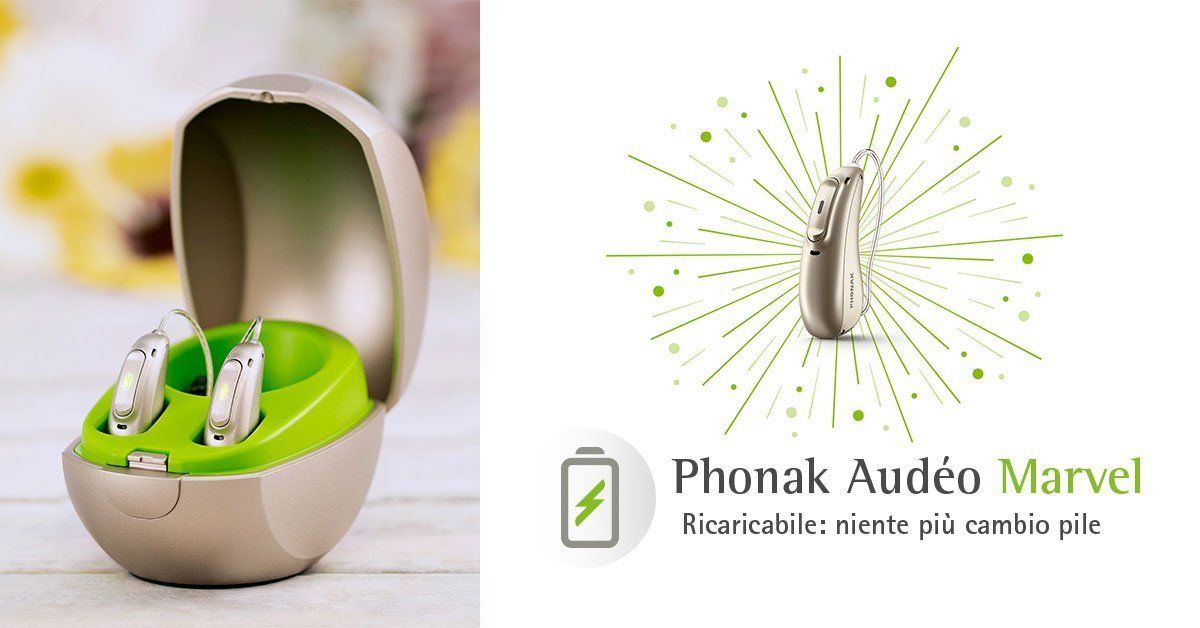 apparecchio acustico ricaricabile