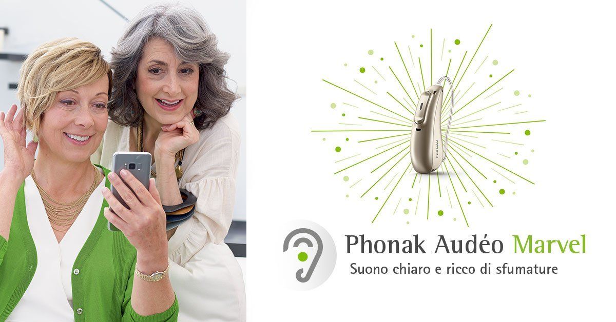 pubblicità dell'apparecchio acustico Phonak Audéo Marvel