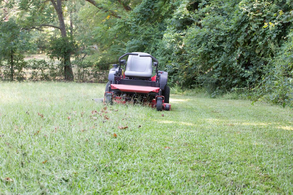 Zero Turn Mower Parked On Grass — Coffs Chainsaw and Mower in Grafton, NSW