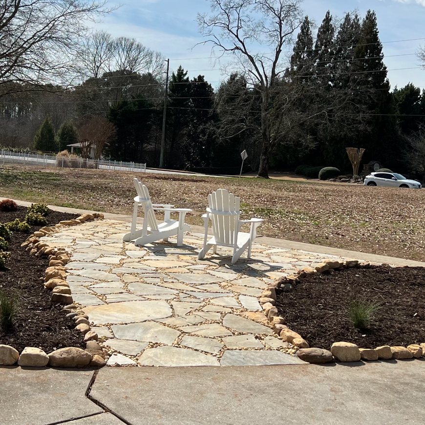 flagstone pathway and patio in Roswell georgia