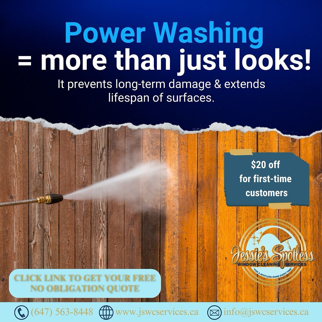 Power washing = more than just looks it prevents long term damage & extends lifespan of surfaces