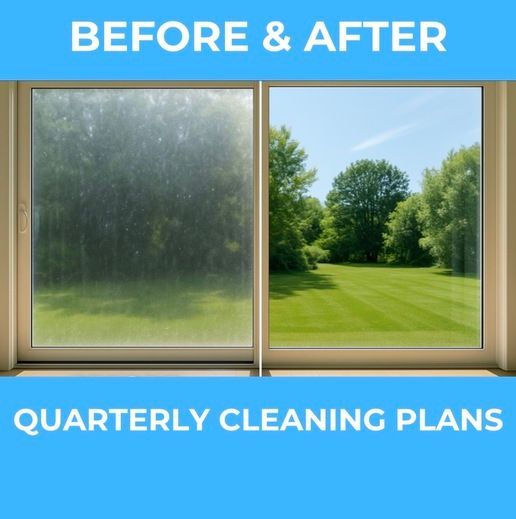 A picture of a window before and after cleaning