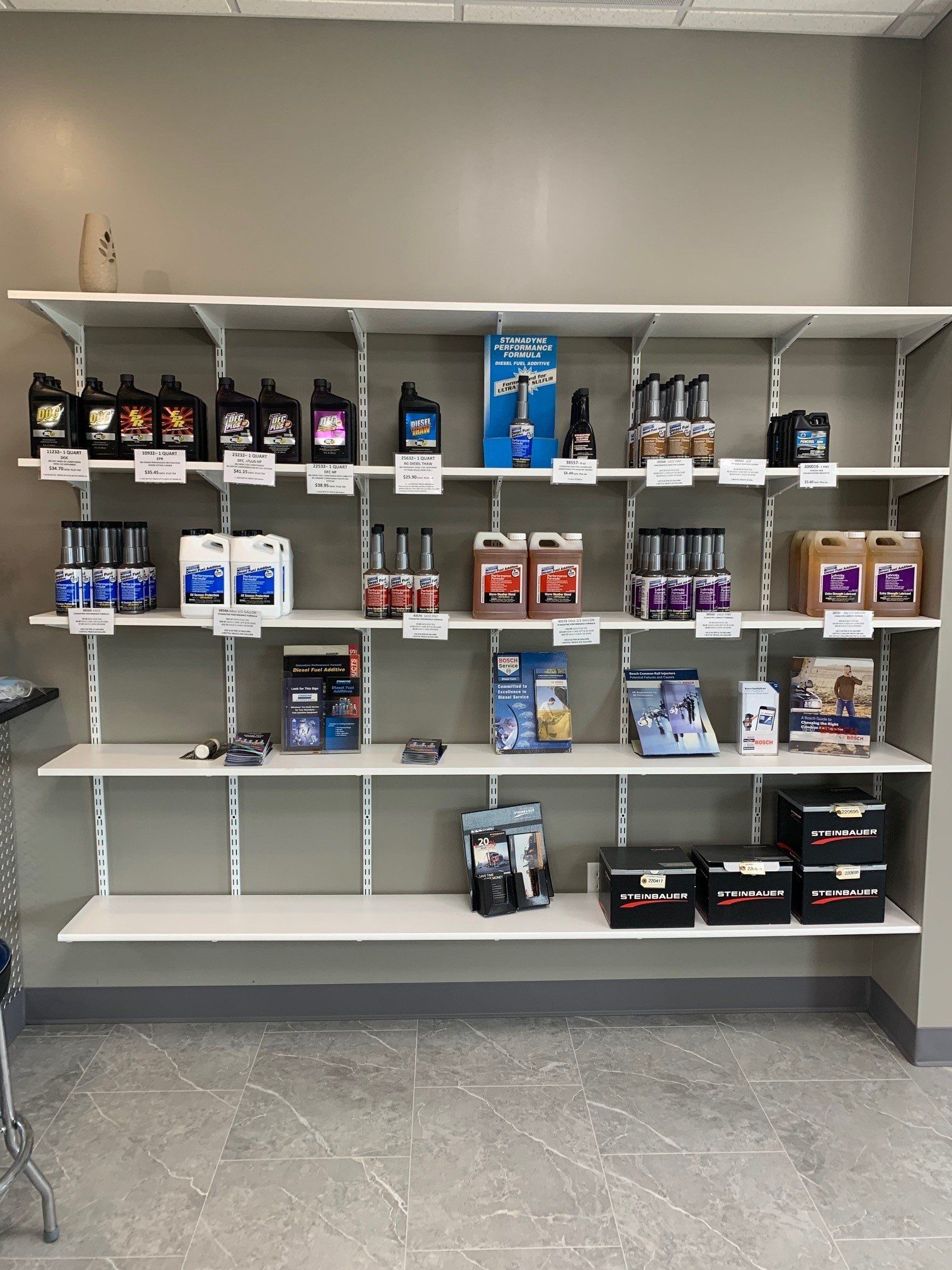 Shop Displays On Shelves — Diesel Engines Components in Salina, KS