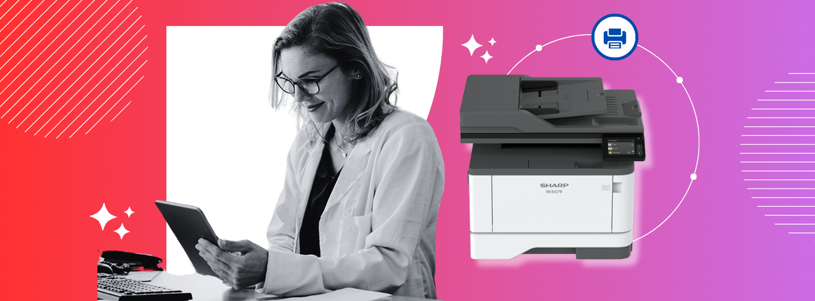 Sharp MXB427W The ultimate multifunction Mono Printer