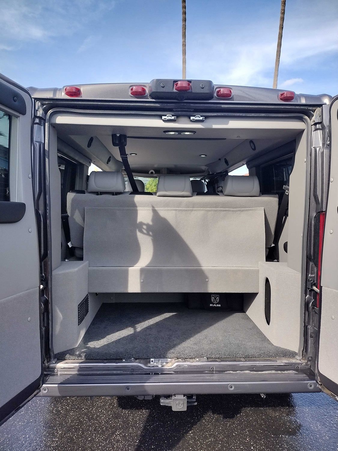 Opened Back Door of a Van — Clovis, CA — Fresno Van Rental