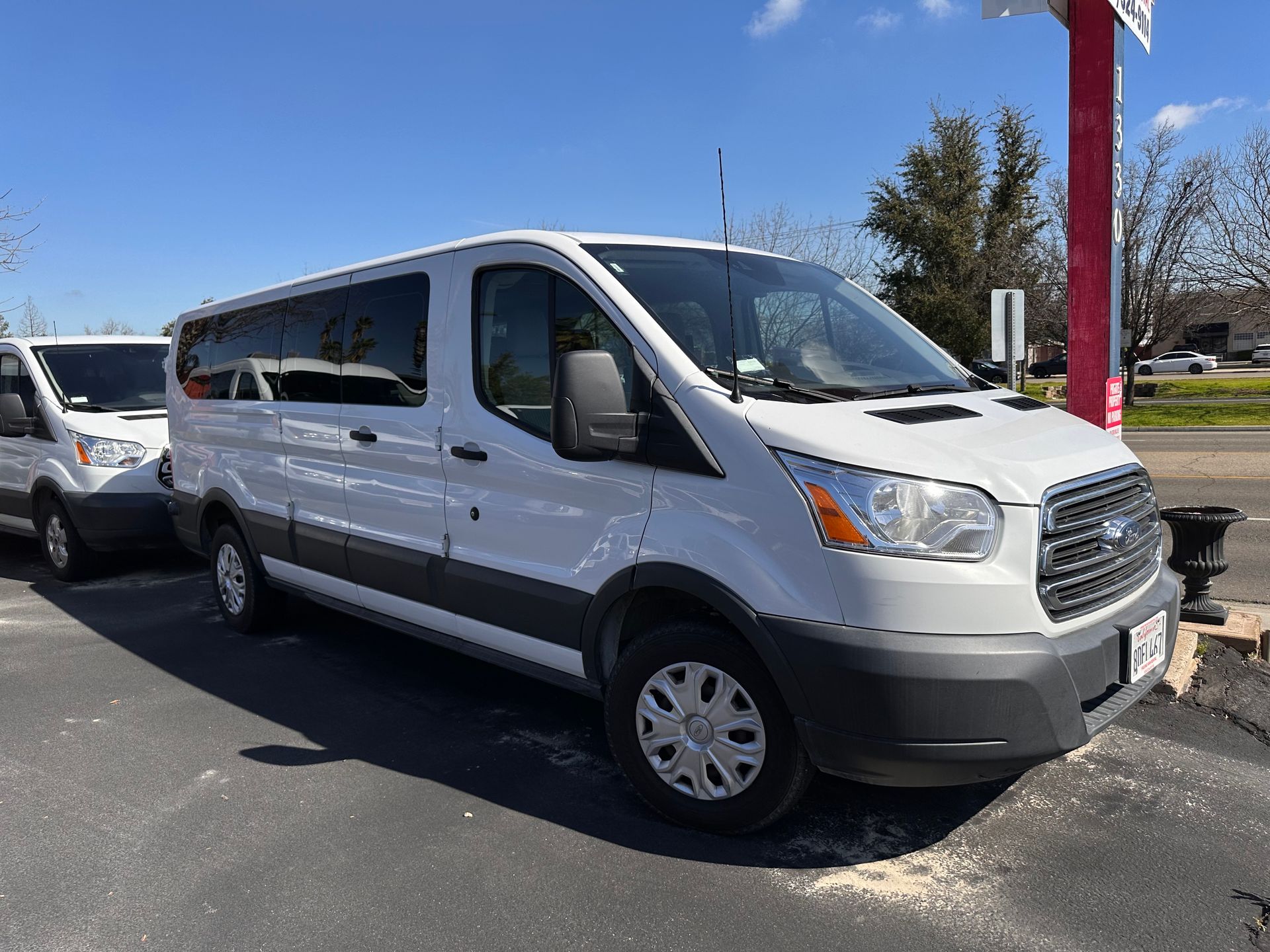 Large White Van With Black Stripe — Clovis, CA — Fresno Van Rental