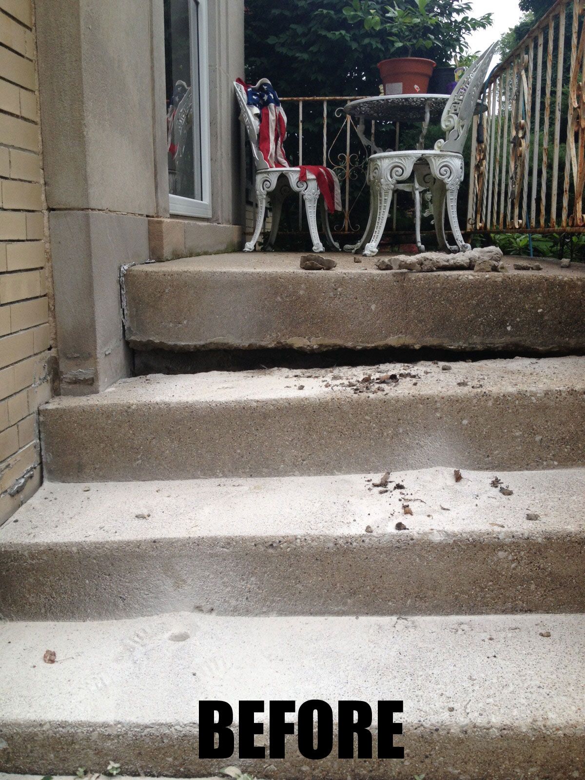 Before concrete lifting