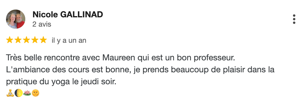Nicole gallinad a écrit une critique sur une page Facebook
