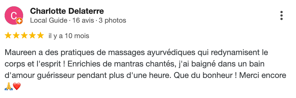Une capture d'écran d'une critique de Charlotte Delaterre