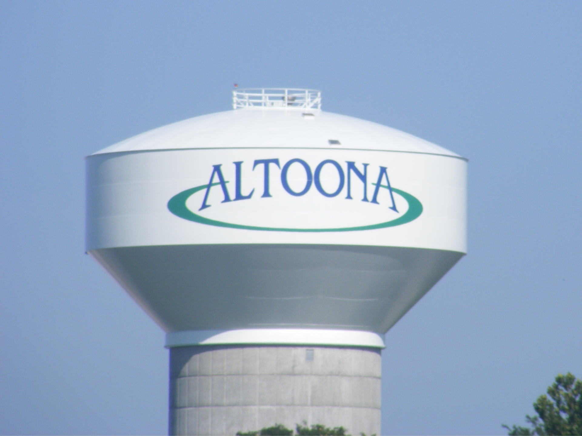 White water tower with 